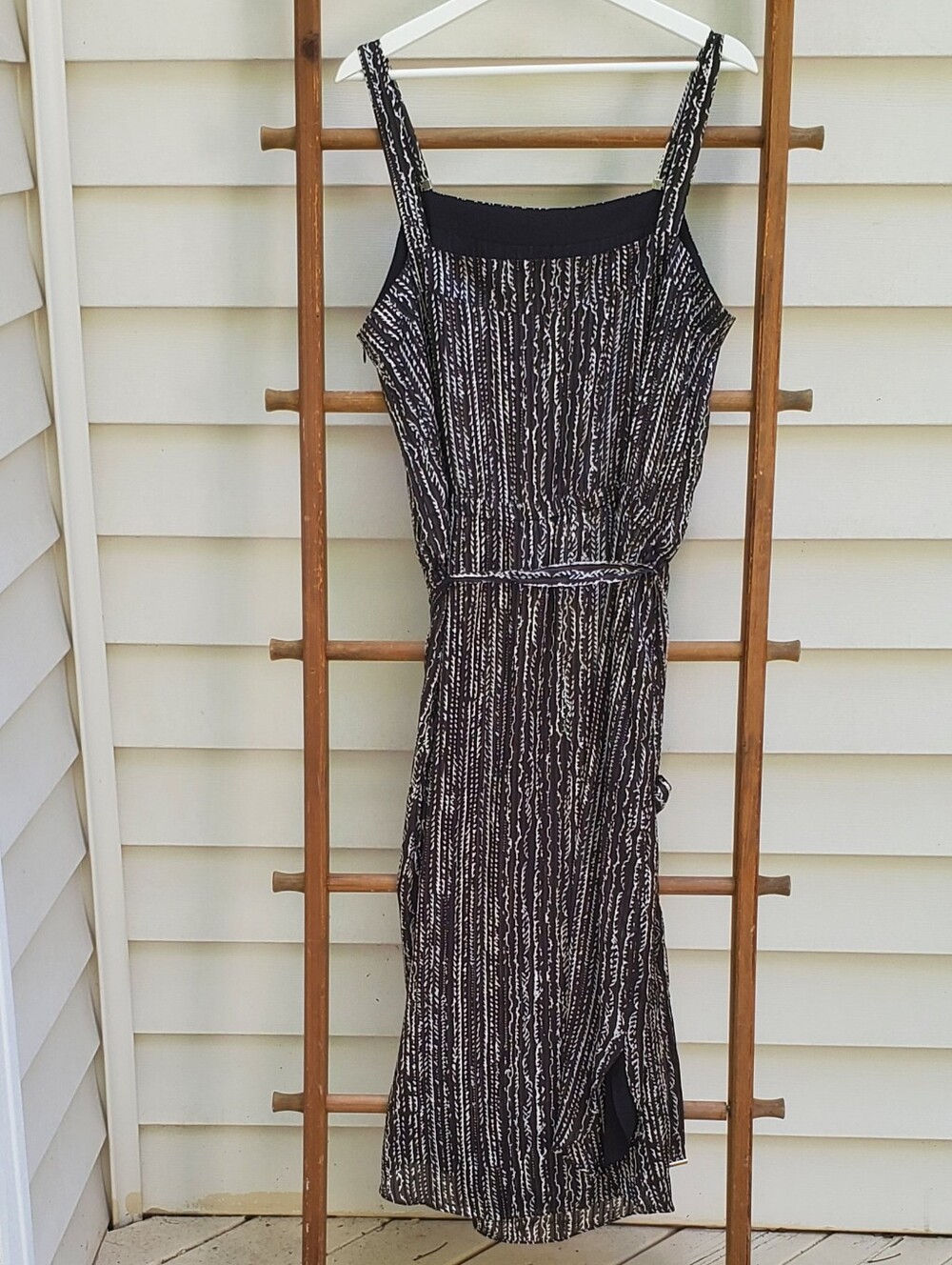 NEW! White House Black Market Belted Midi Dress Size L - Picture 4 of 7